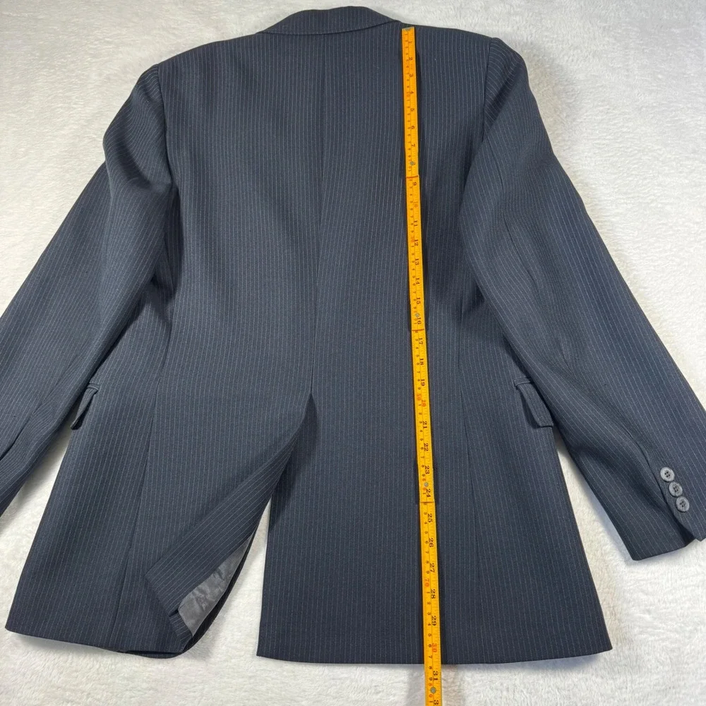 Levi's Action Suits Blazer Mens 40‎ Navy Blue Excellent Pinstripe Two-Button